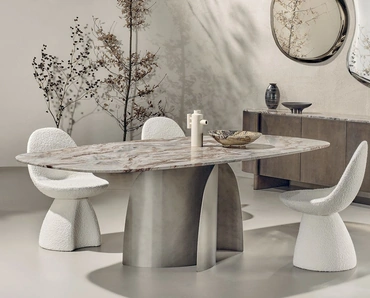 Tavolo Bloom con top in marmo di Nature Design