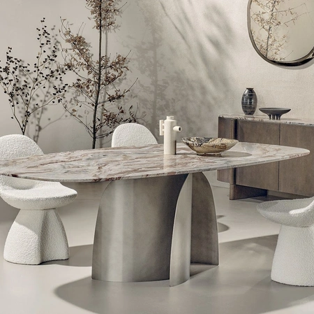 Tavolo Bloom con top in marmo di Nature Design