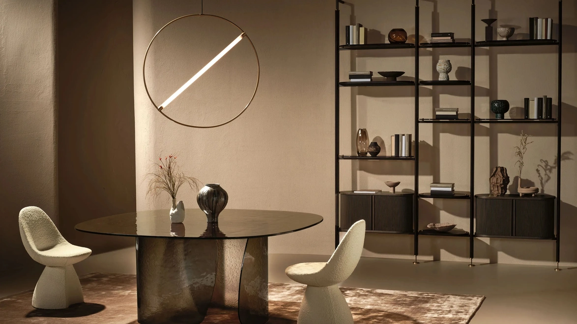 Tavolo in vetro cotto Blur di Nature Design