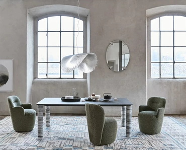 Tavolo Brick 144 in pietra lavica di Gervasoni