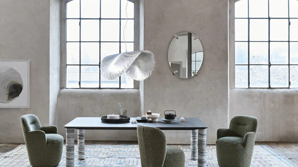 Tavolo Brick 144 in pietra lavica di Gervasoni