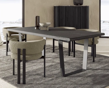 Tavolo Cocoon Allungabile in legno secolare Nero di Nature Design