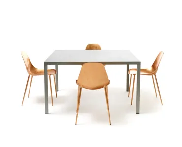 Tavolo quadrato in acciaio Il Tavolo di Opinion Ciatti