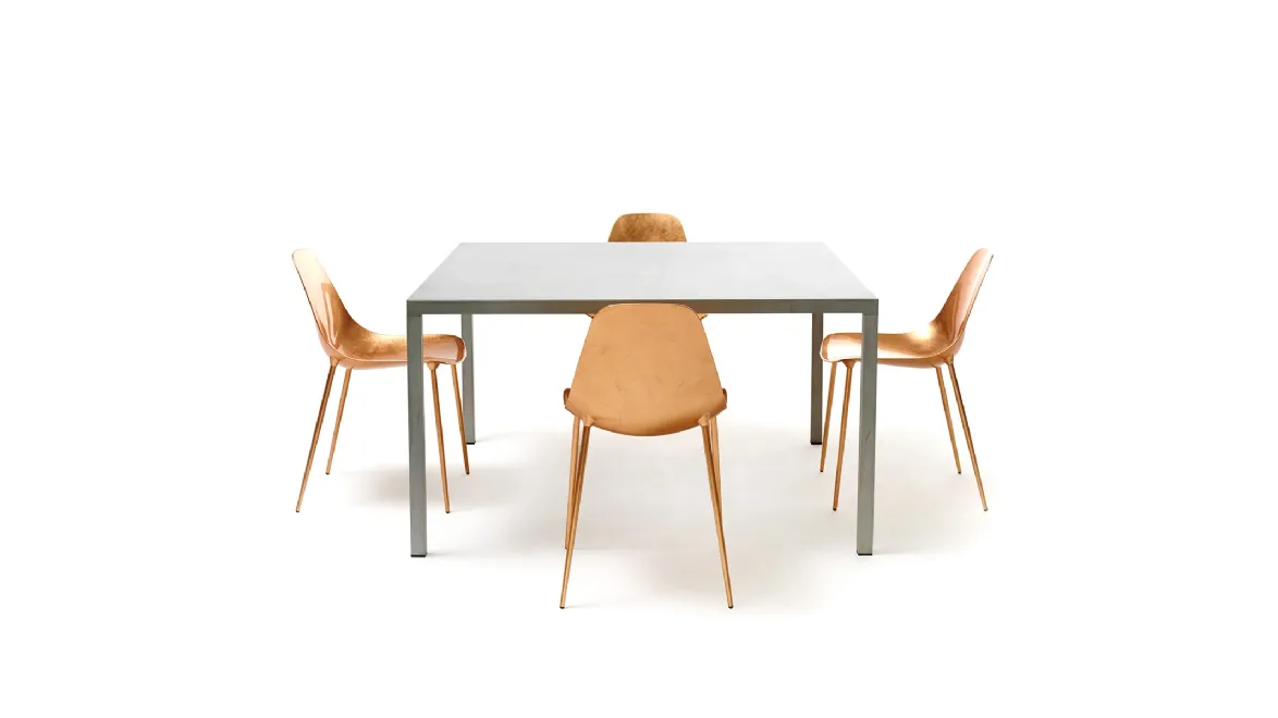 Tavolo quadrato in acciaio Il Tavolo di Opinion Ciatti