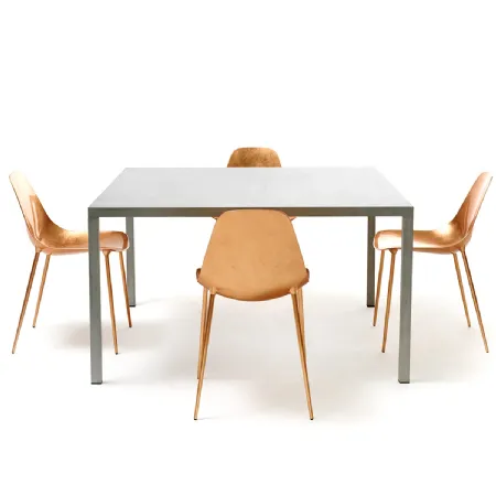 Tavolo quadrato in acciaio Il Tavolo di Opinion Ciatti