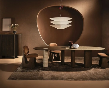 Tavolo Lymph Big in marmo e legno di Nature Design