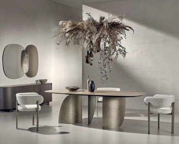 Tavolo Sail in Noce Americano e metallo di Nature Design