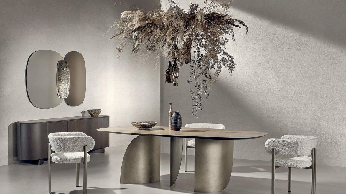Tavolo Sail in Noce Americano e metallo di Nature Design