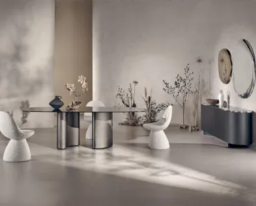 Tavolo Tide Glass di Nature Design