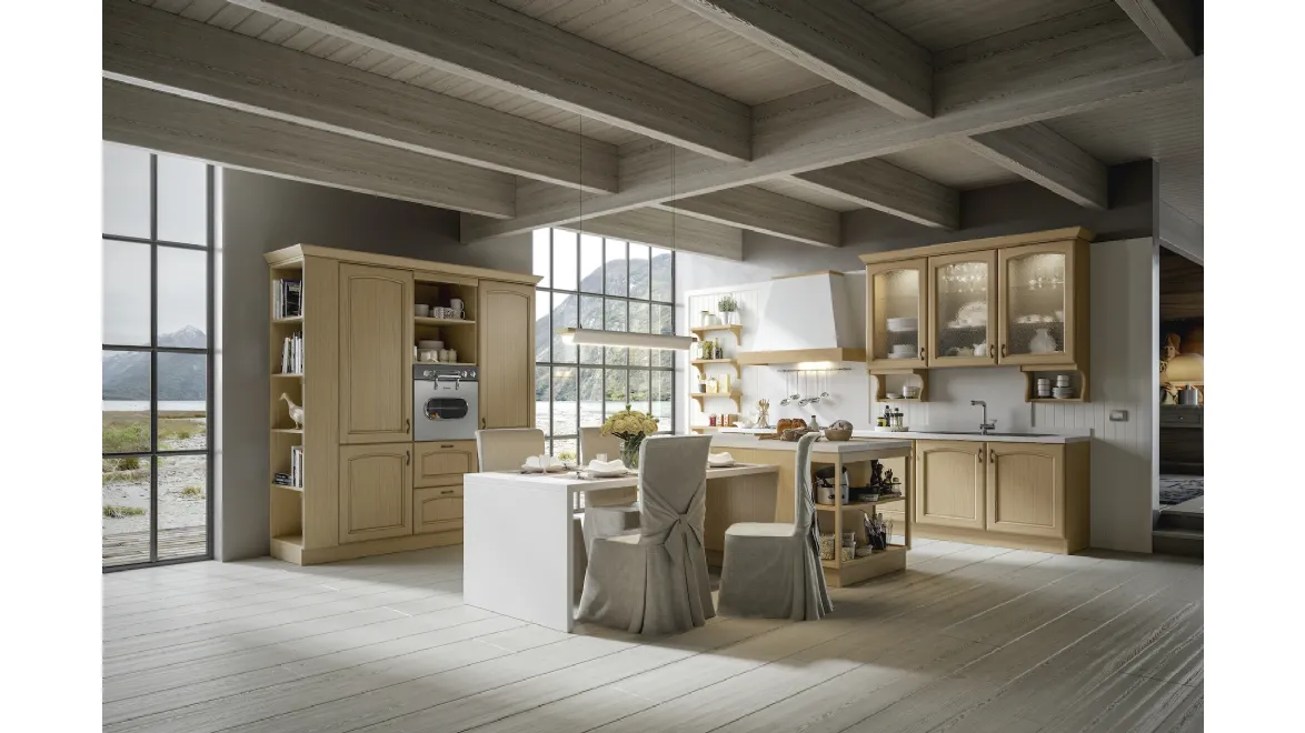 Cucina Classica Cantica con isola di Home Cucine