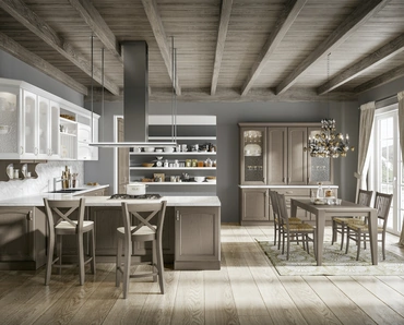 Cucina Classica Cantica con penisola di Home Cucine