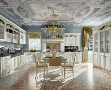 Cucina Classica Gold Elite angolare di di Home Cucine