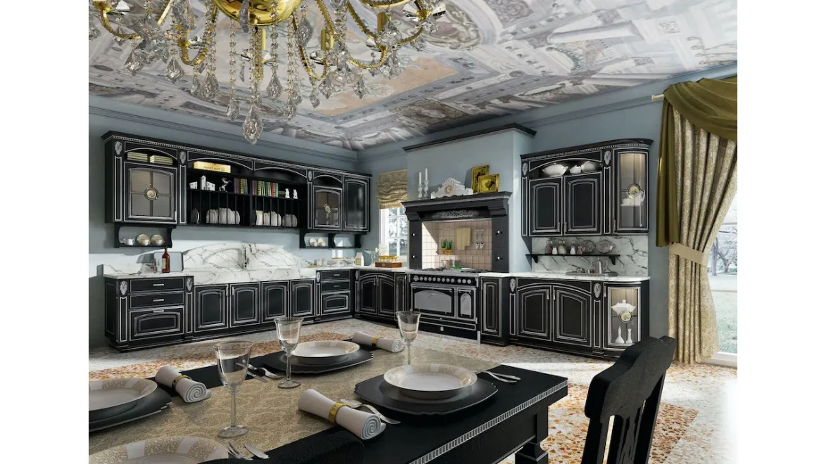 Cucina Classica Gold Elite angolare di di Home Cucine