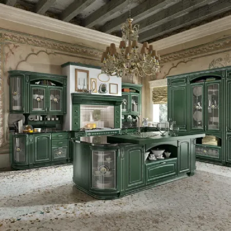 Cucina Classica Gold Elite con isola di Home Cucine