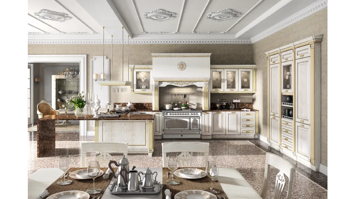 Cucina Classica Imperial con penisola di Home Cucine