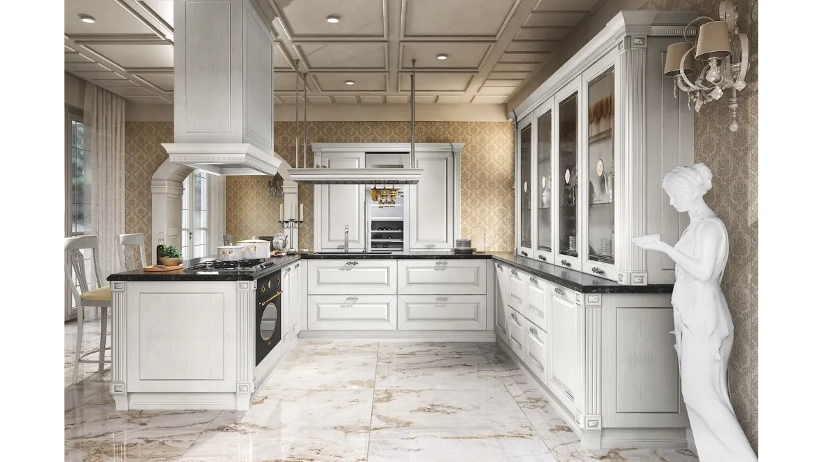Cucina Classica Imperial con penisola di Home Cucine