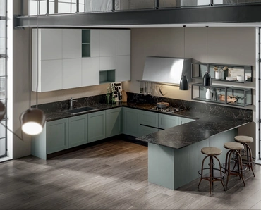 Cucina Classica Olimpia con penisola di Home Cucine