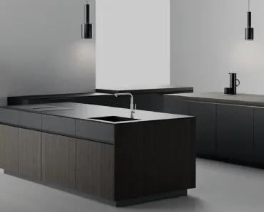 Cucina Design con doppia isola in rovere e laccato Life Projects 22 di Copat Life