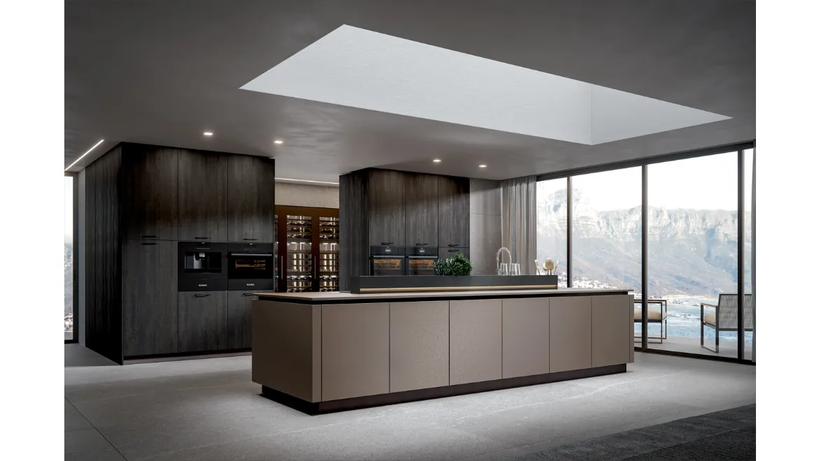 Cucina Moderna Aura con isola di Home Cucine