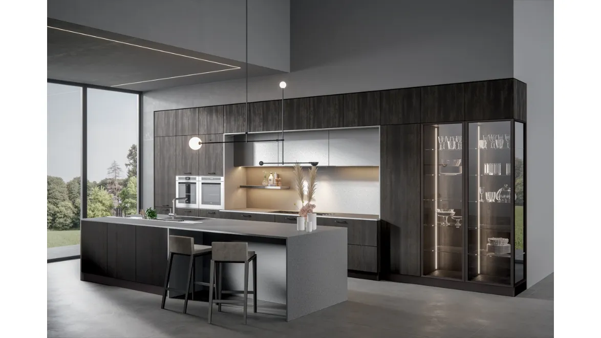 Cucina Moderna Aura con isola di Home Cucine