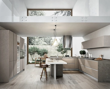 Cucina Moderna Cartesia con penisola di Home Cucine