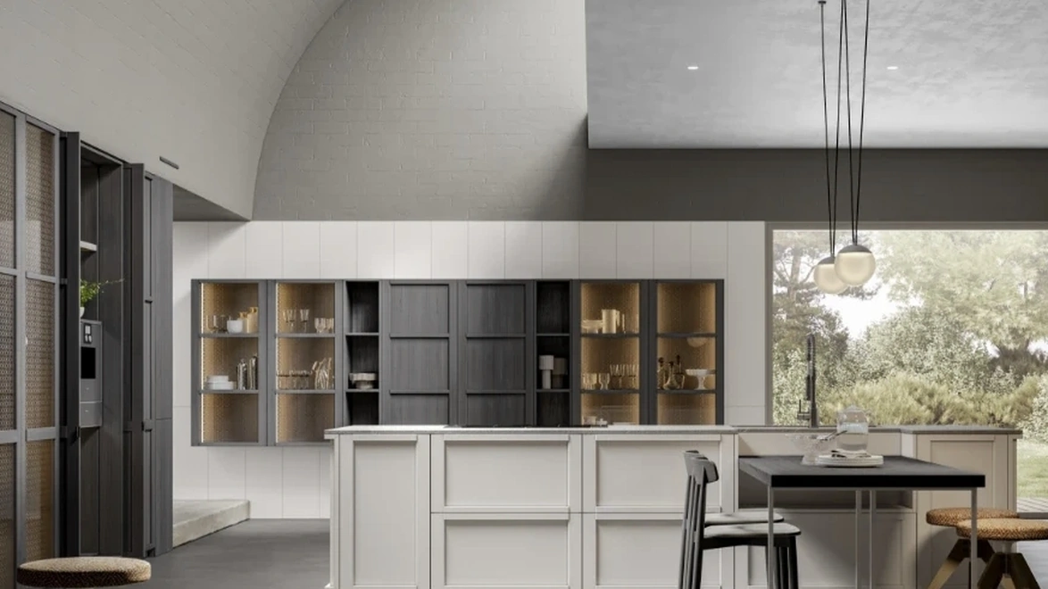 Cucina Moderna E05 Eclettica Optima 01 di Scandola