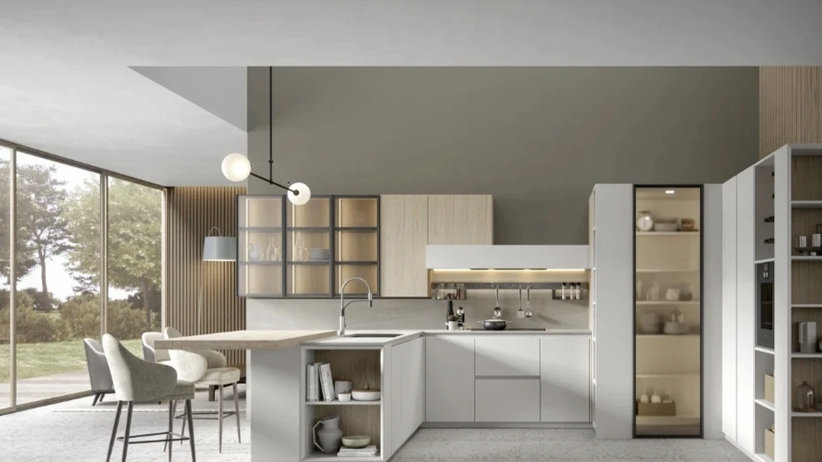 Cucina Moderna E02 Eclettica Continuum 01 di Scandola
