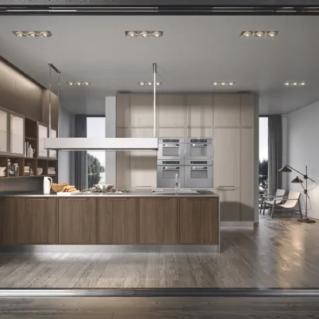 Cucina Moderna Estetica con penisola in frassino di Home Cucine