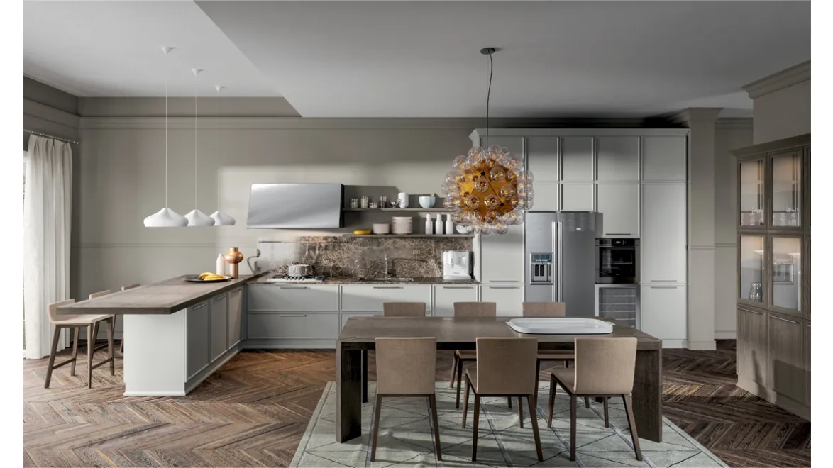 Cucina Moderna Etica Estetica con penisola di Home Cucine