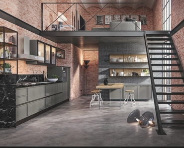 Cucina Moderna Etica lineare in laccato opaco di Home Cucine