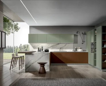 Cucina Moderna Klee con penisola di Home Cucine
