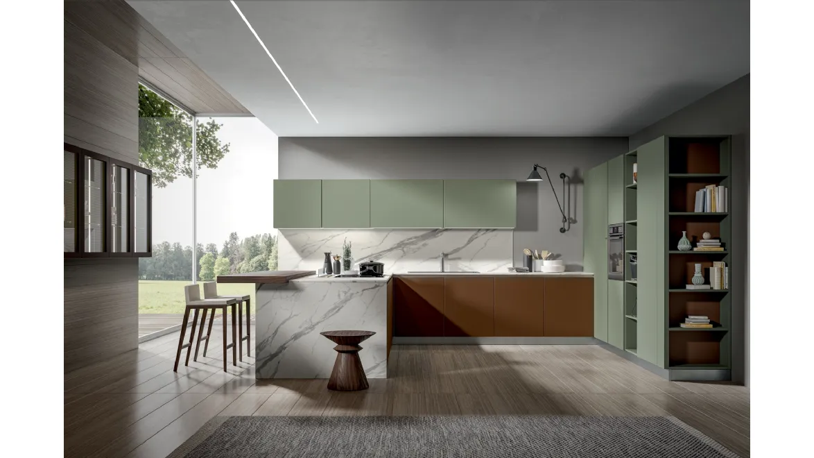 Cucina Moderna Klee con penisola di Home Cucine