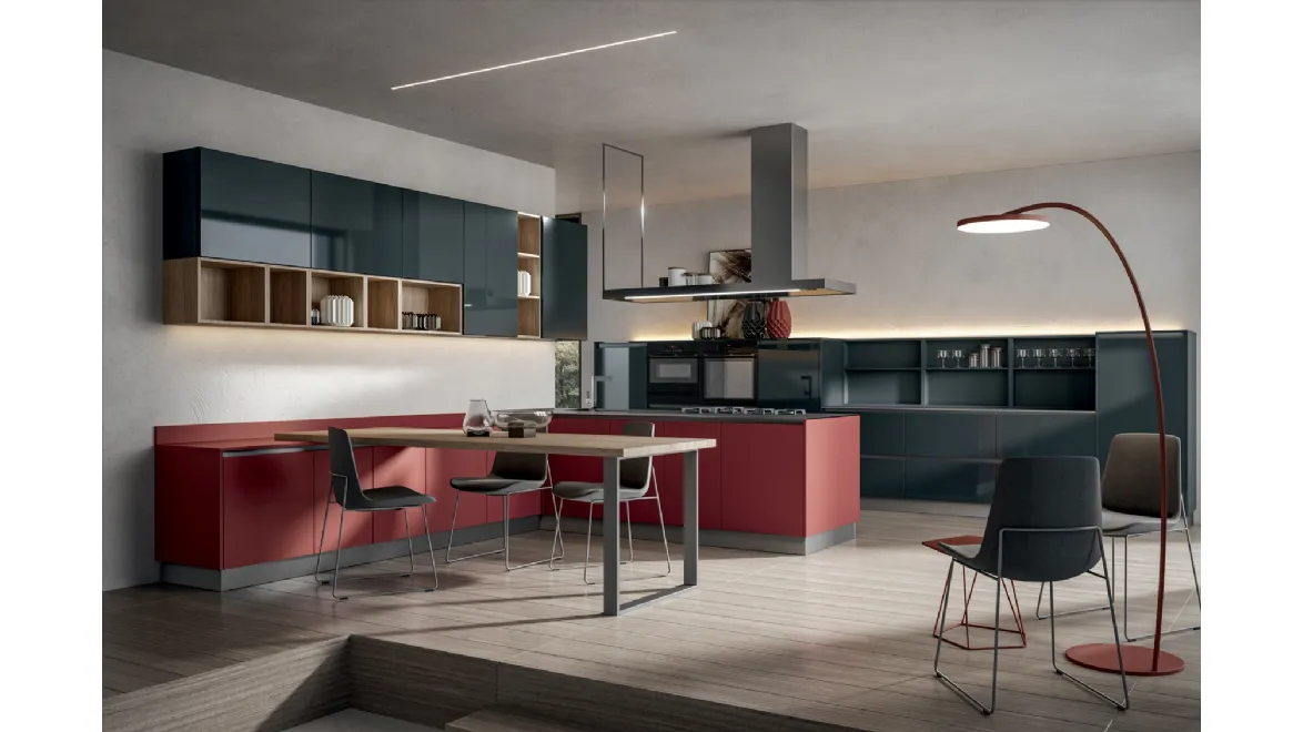 Cucina Moderna Klee con penisola di Home Cucine