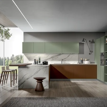 Cucina Moderna Klee con penisola di Home Cucine