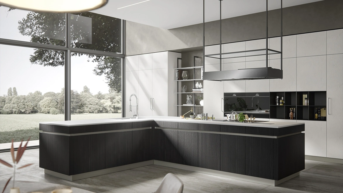 Cucina Moderna Logos con isola di Home Cucine