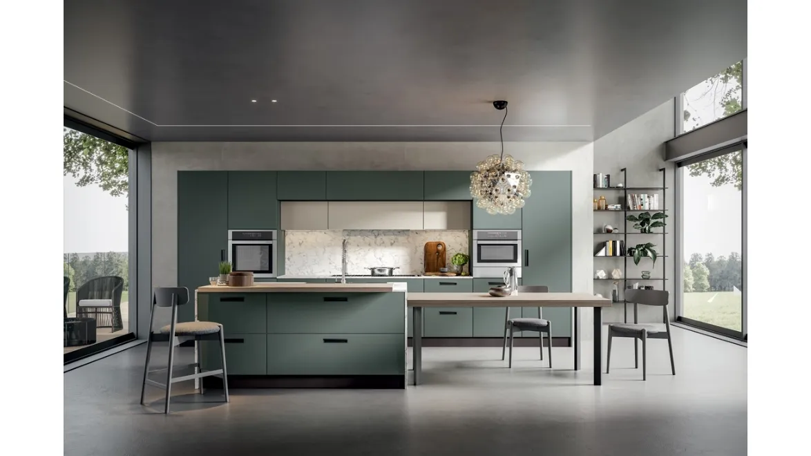 Cucina Moderna Mela con isola di Home Cucine