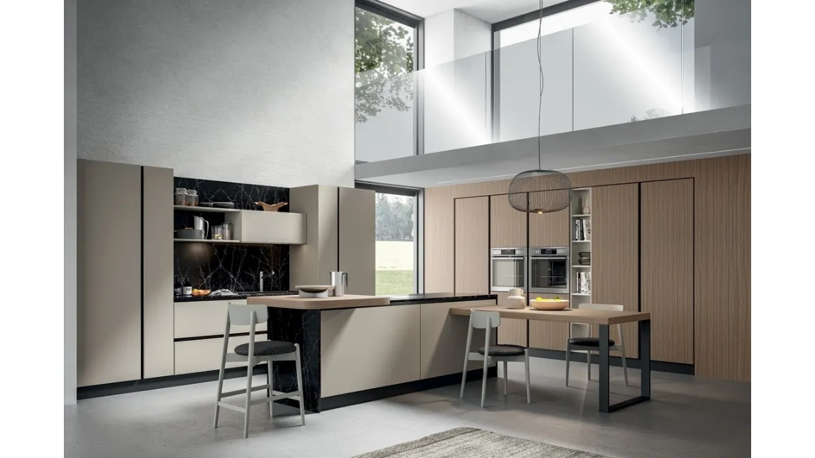 Cucina Moderna Mela con isola di Home Cucine