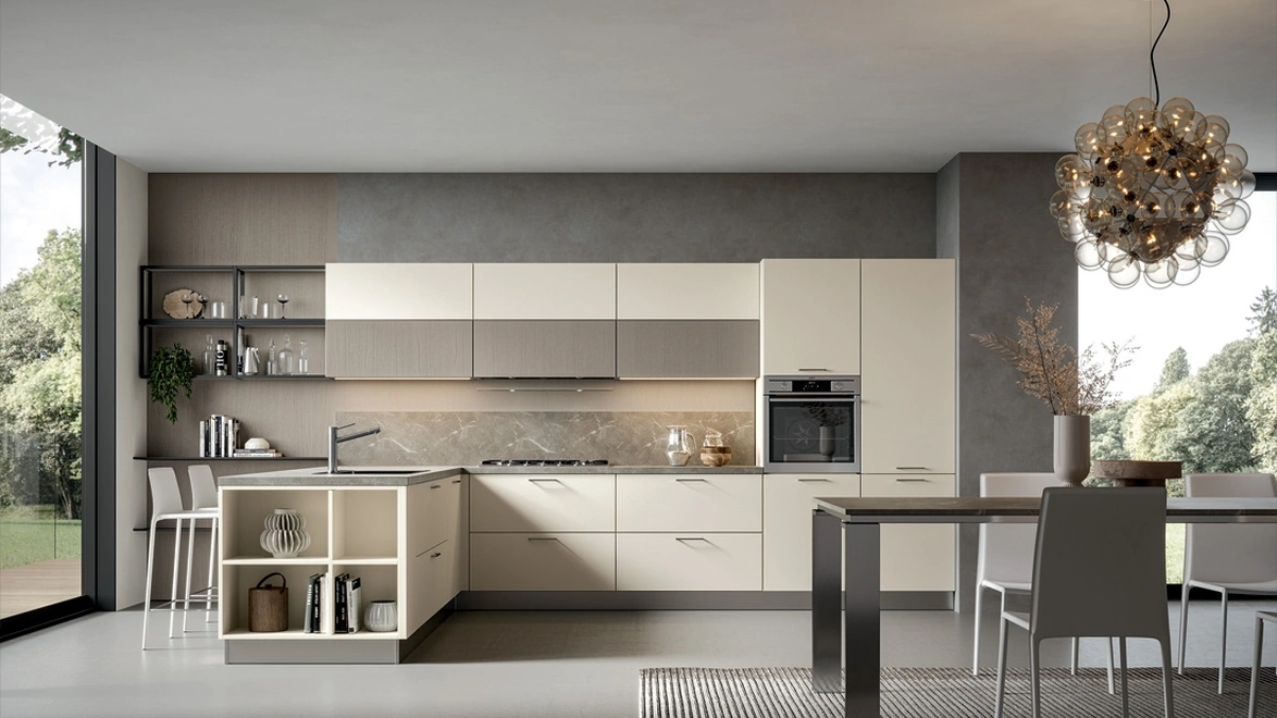 Cucina Moderna Mela con penisola di Home Cucine