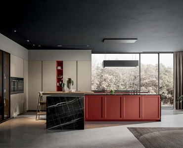 Cucina Moderna Nexa con isola in laccato di Home Cucine