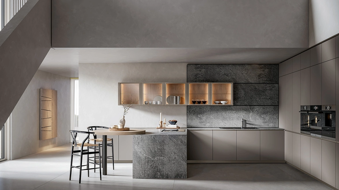 Cucina Moderna Nexa con penisola di Home Cucine