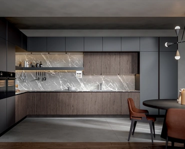 Cucina Moderna Palù angolare in PVC di Home Cucine