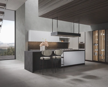 Cucina Moderna Palù con isola in PVC di Home Cucine