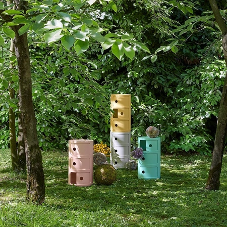 Tavolino contenitore di design Componibili Bio di Kartell