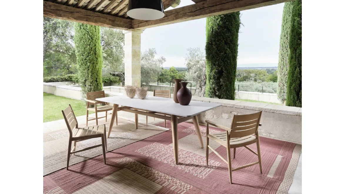 Sedia Eidos in teak naturale di Gervasoni