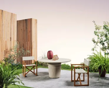 Sedia da regista Hashi in tessuto e legno di iroko di Gervasoni