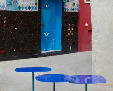 Tavolini Thierry in vetro e metallo di Kartell