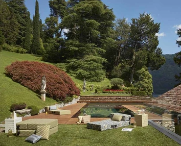 Lettino prendisole in tessuto imbottito Trix Outdoor Liberty di Kartell